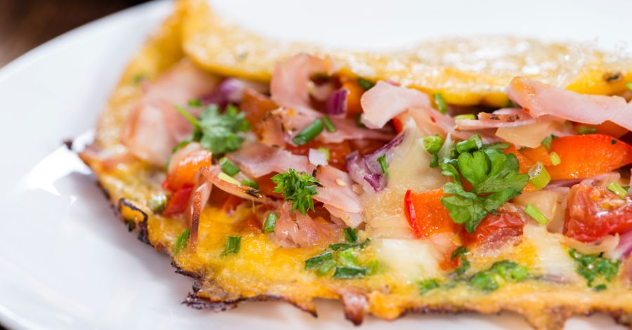 omelete de queijo, presunto, jantar, receitas - blogster.com.br